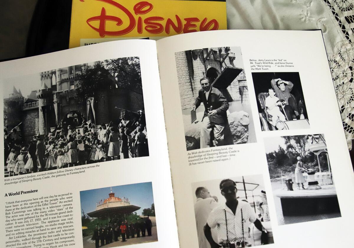 Osterman is pictured at the lower far right-hand corner getting ready to cross the Sleeping Beauty Castle drawbridge.
