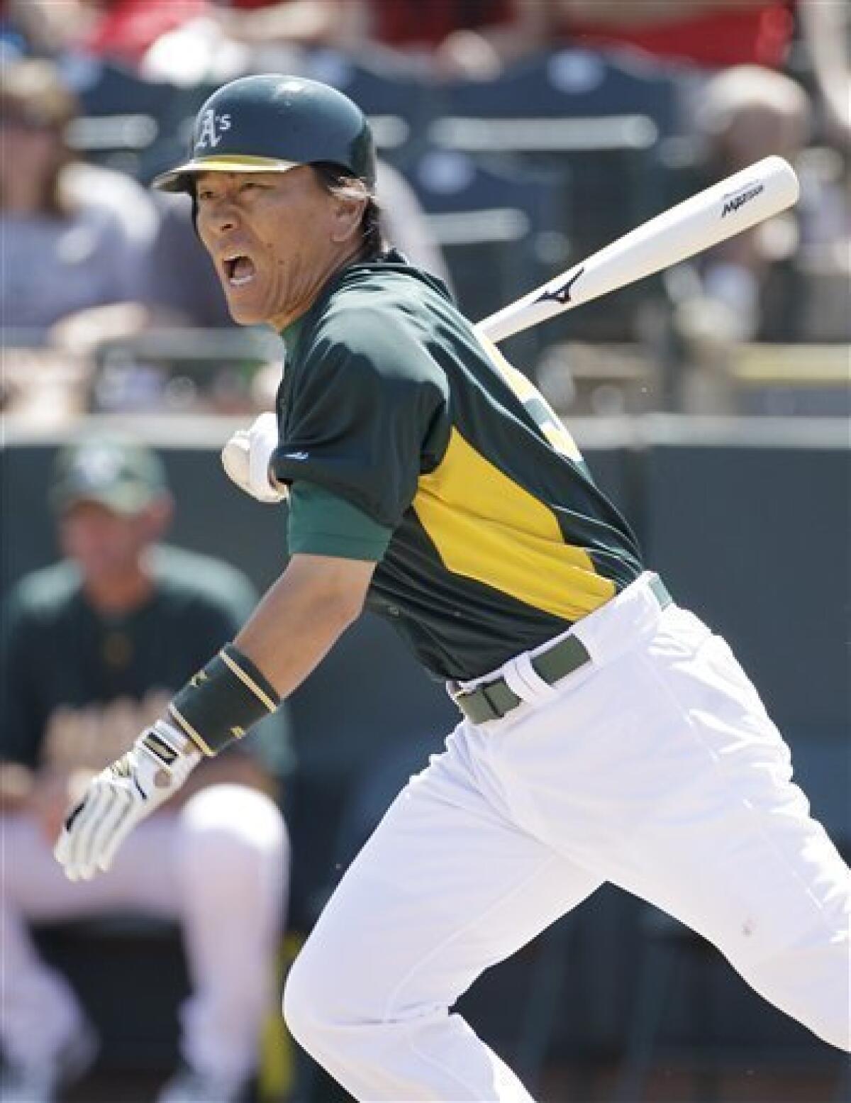 Japan Baseball Star Hideki Matsui of the Oakland Athletics