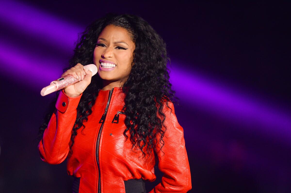 Nicki Minaj performs in June 2015 at MetLife Stadium in East Rutherford, N.J. Minaj's Beverly Hills home was recently burglarized.