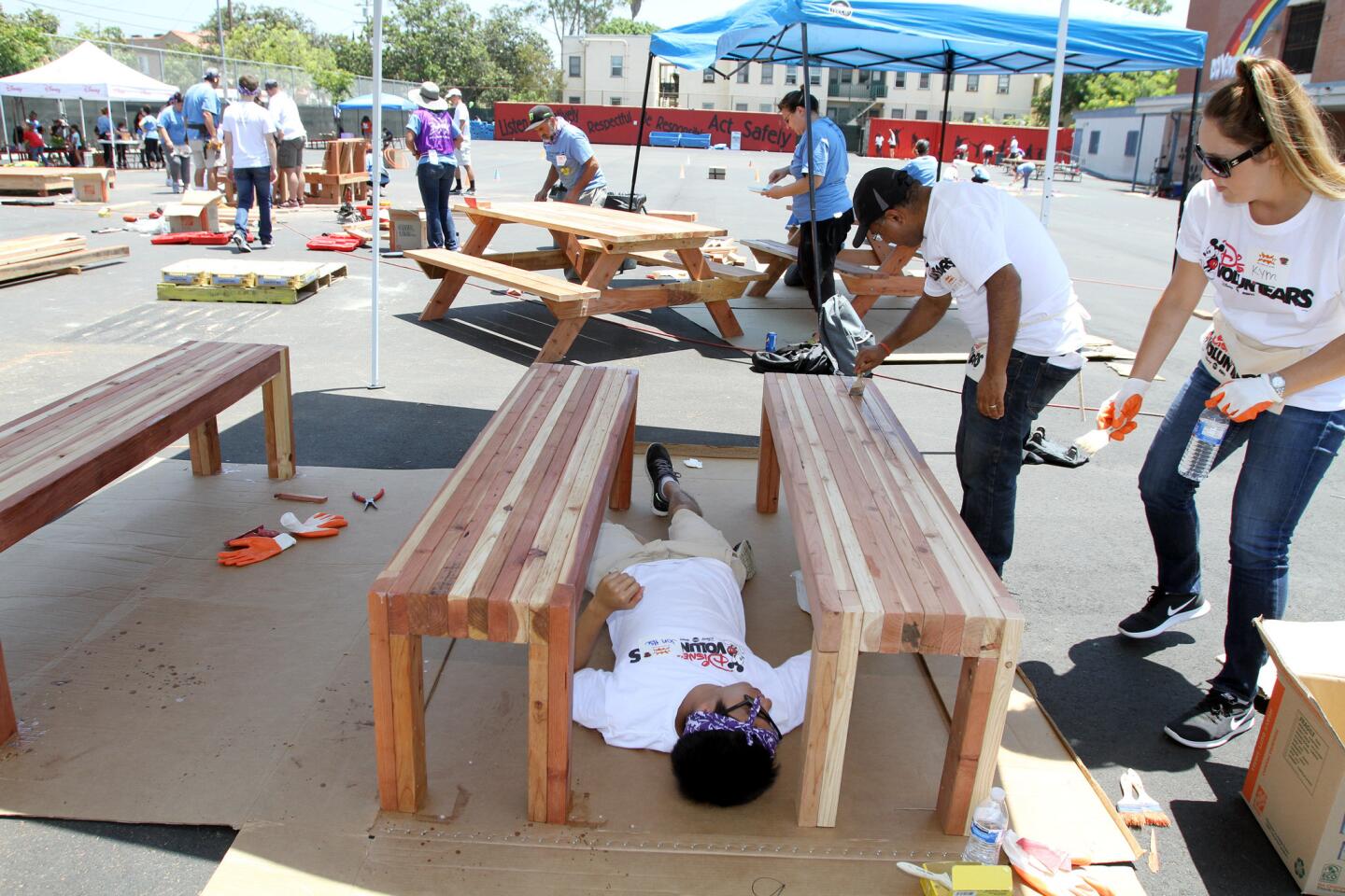 Photo Gallery: Kaboom, Disney and Glendale Educational Foundation team up to improve Mann Elementary School