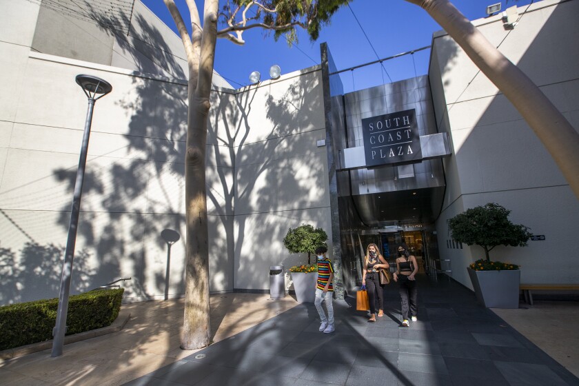 New COVID-19 rules mean indoor malls such as South Coast Plaza must reduce their capacity to 25%.