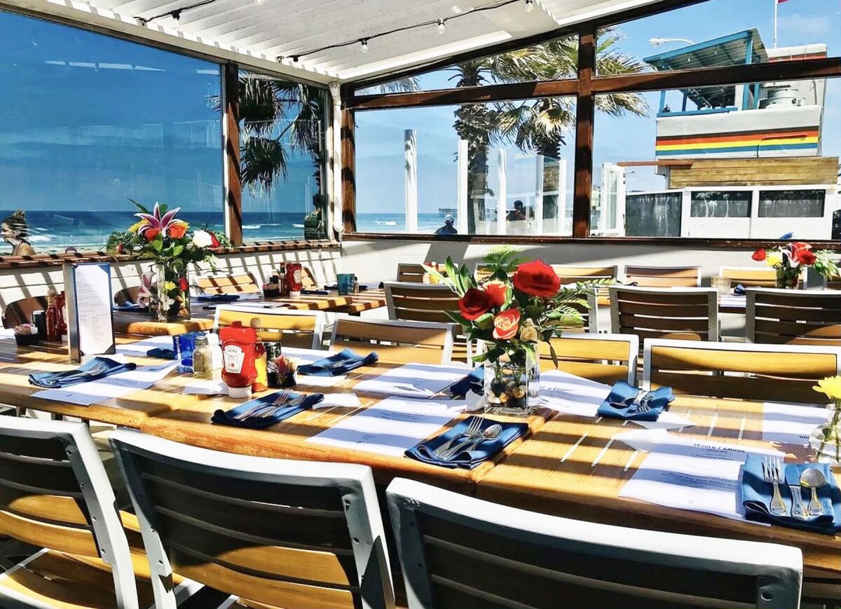 One of the dining areas at World Famous in Pacific Beach.