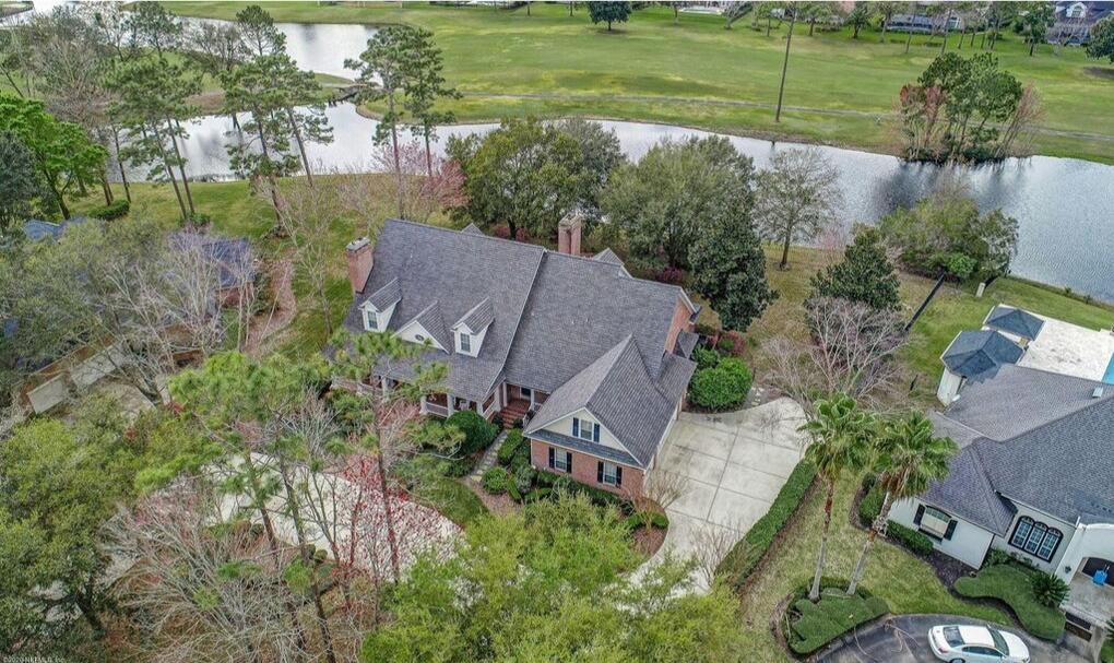 Aerial view of the home.