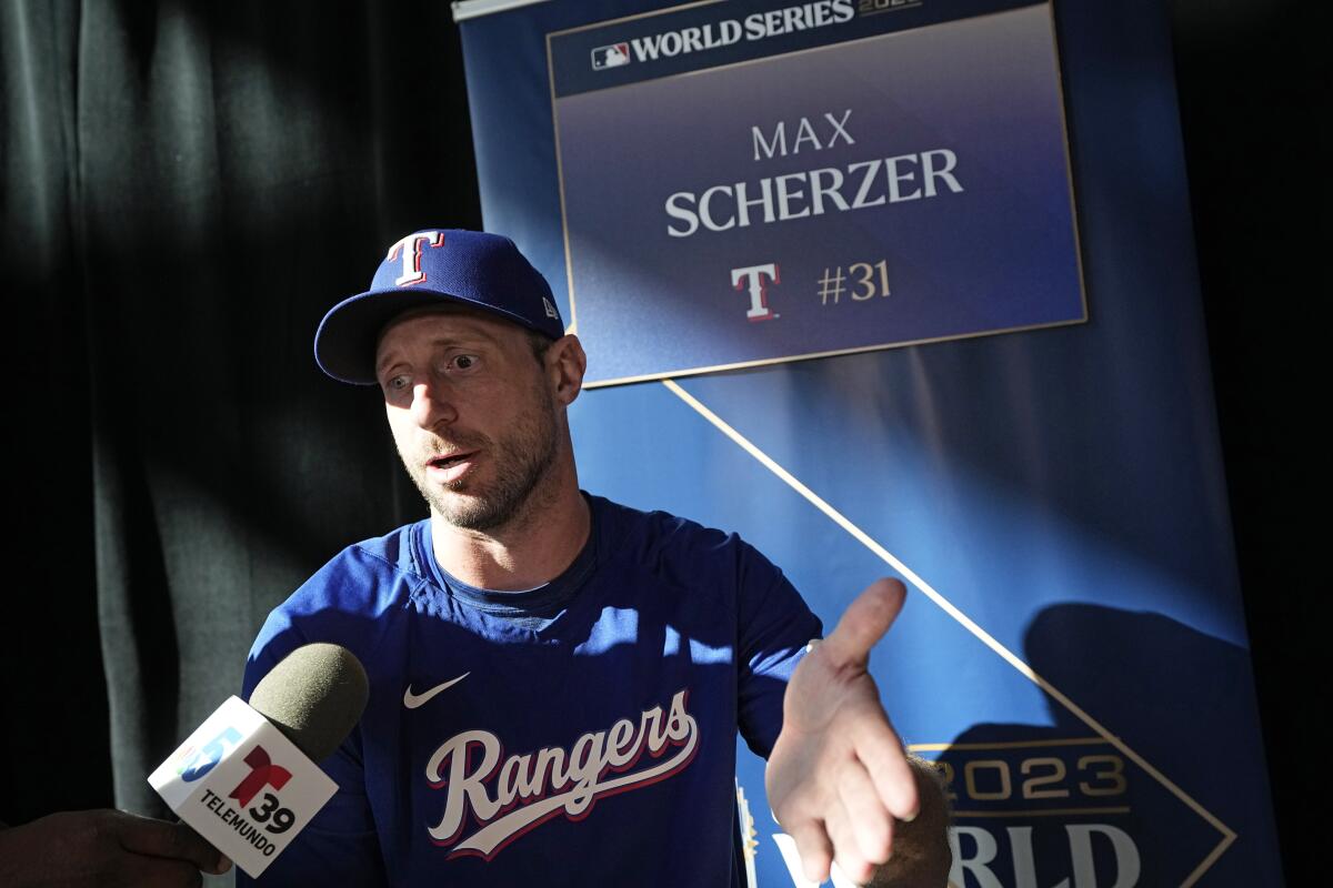 Max Scherzer is set to start Game 3 of the World Series for the