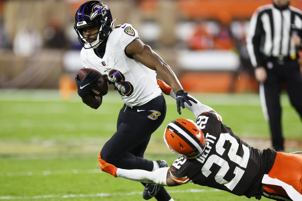 Ravens WRs take another hit: Duvernay on IR with foot injury - The San  Diego Union-Tribune