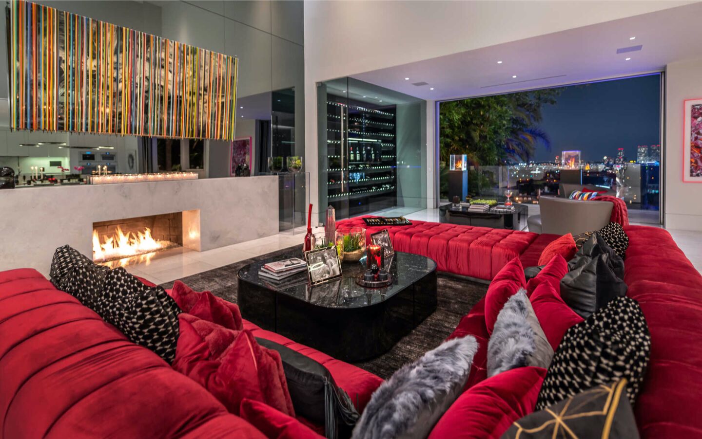 The living room.
