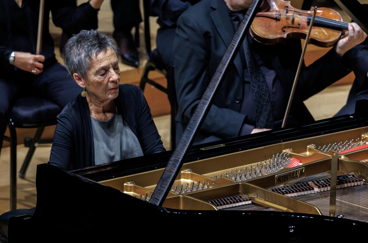Maria Joao Pires plays piano with the L.A. Phil.