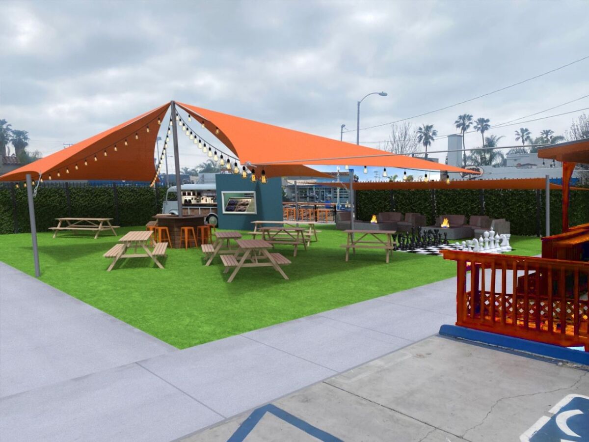 City Tacos' new restaurant in Ocean Beach will feature a courtyard area with picnic tables, fire pits and giant-size games.