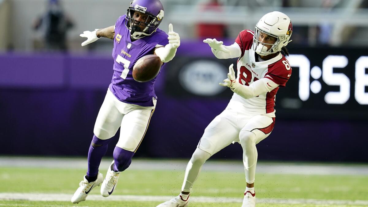 Vikings' Peterson, Hicks get their revenge against Cardinals - The San  Diego Union-Tribune