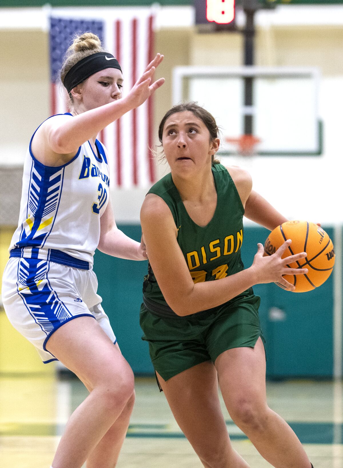 Edison's Mia Cassel scored 22 points for the Chargers in Tuesday's Wave League opener against Huntington Beach.