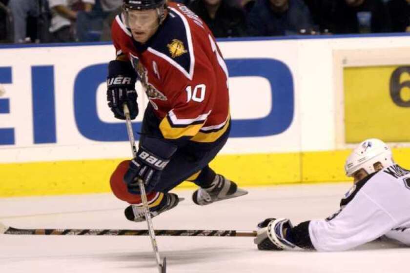 Pavel Bure, with the Florida Panthers in 2002, is on his way to the Hockey Hall of Fame.