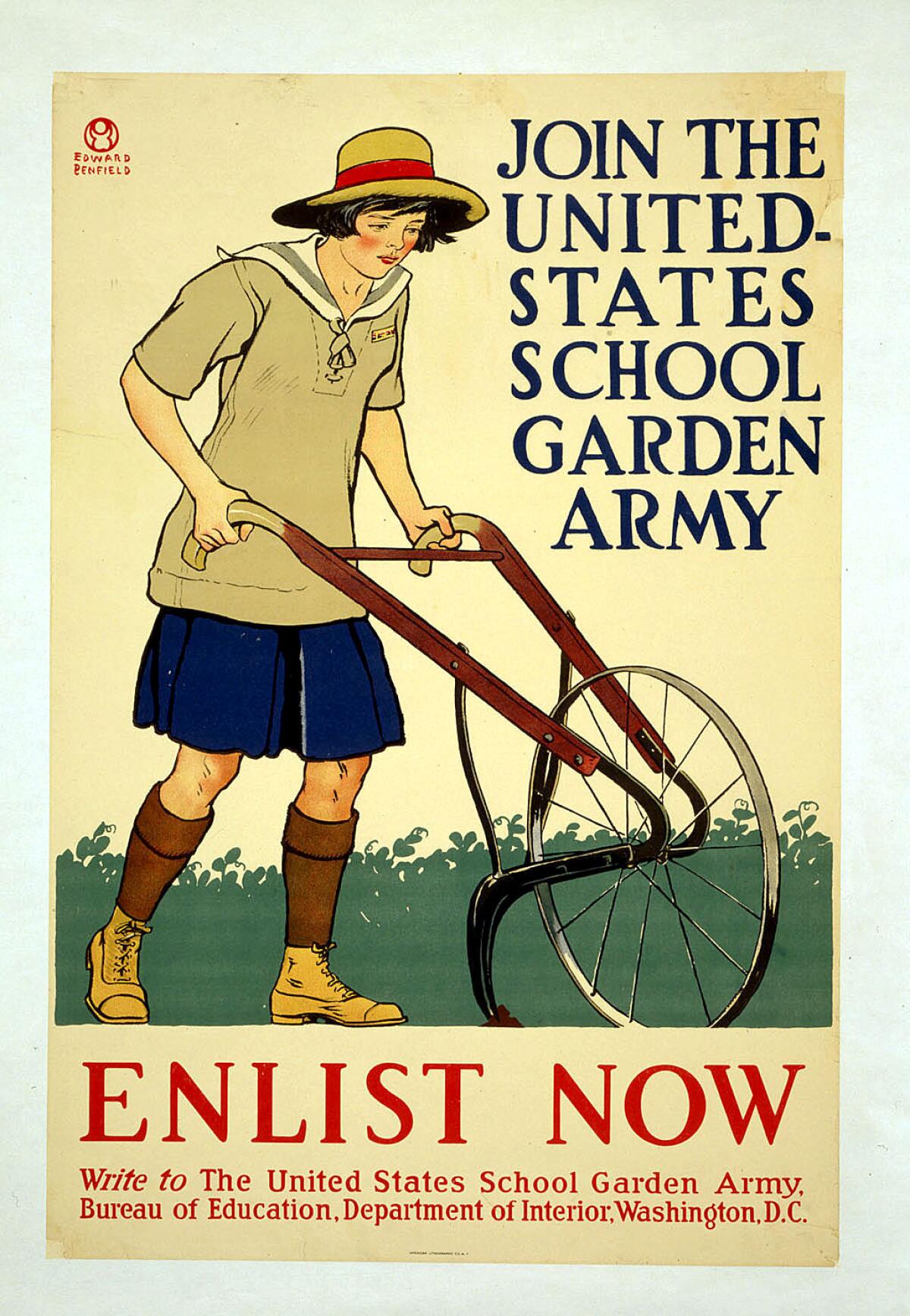 Even children were recruited to "fight" in World War I, as part of the United States School Garden Army.