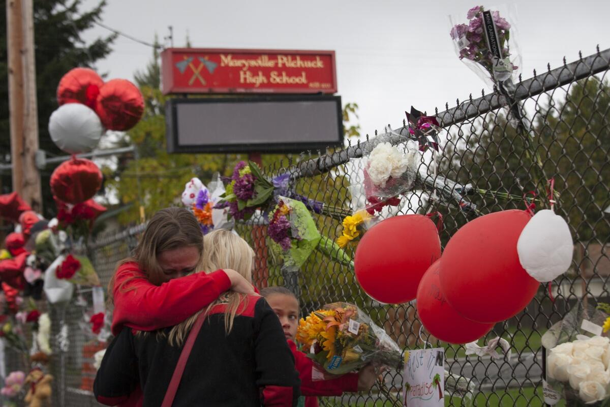 Marysville, Wash., mourns after a high school shooting in which the attacker and a fellow student died. Another student died Sunday in the hospital.