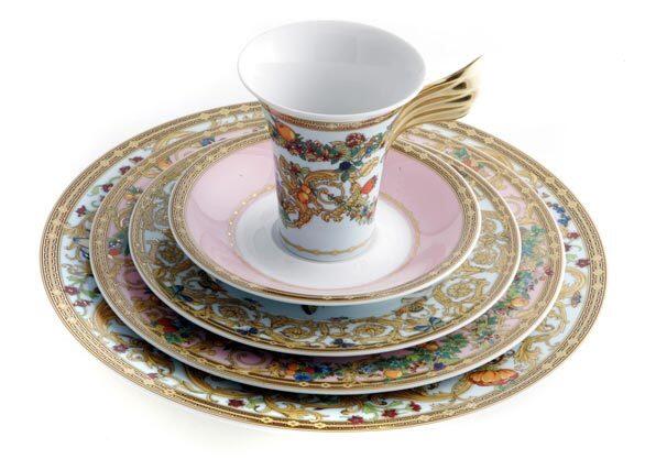 Le Jardin Butterfly Dinnerware by Versace for Rosenthal At Costco, the five-piece plate setting is $270. At Bloomingdales.com, it's $350 for the pieces.