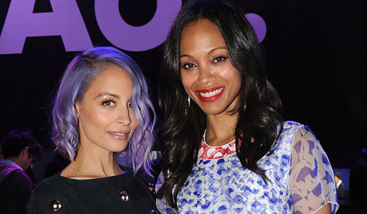 Nicole Richie, left, and Zoe Saldana appear in two of the new AOL series set to debut later this year.