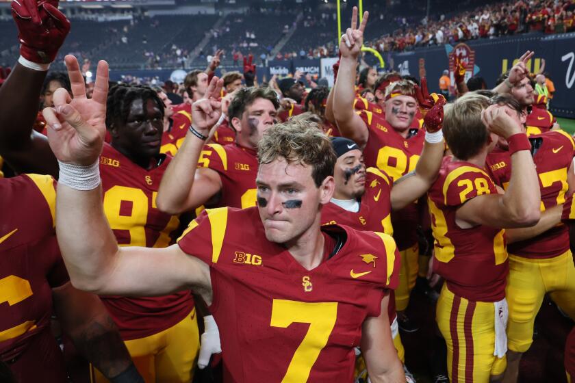 Las Vegas, Nevada, Sunday, September 1, 2024 - USC Trojans quarterback Miller Moss.