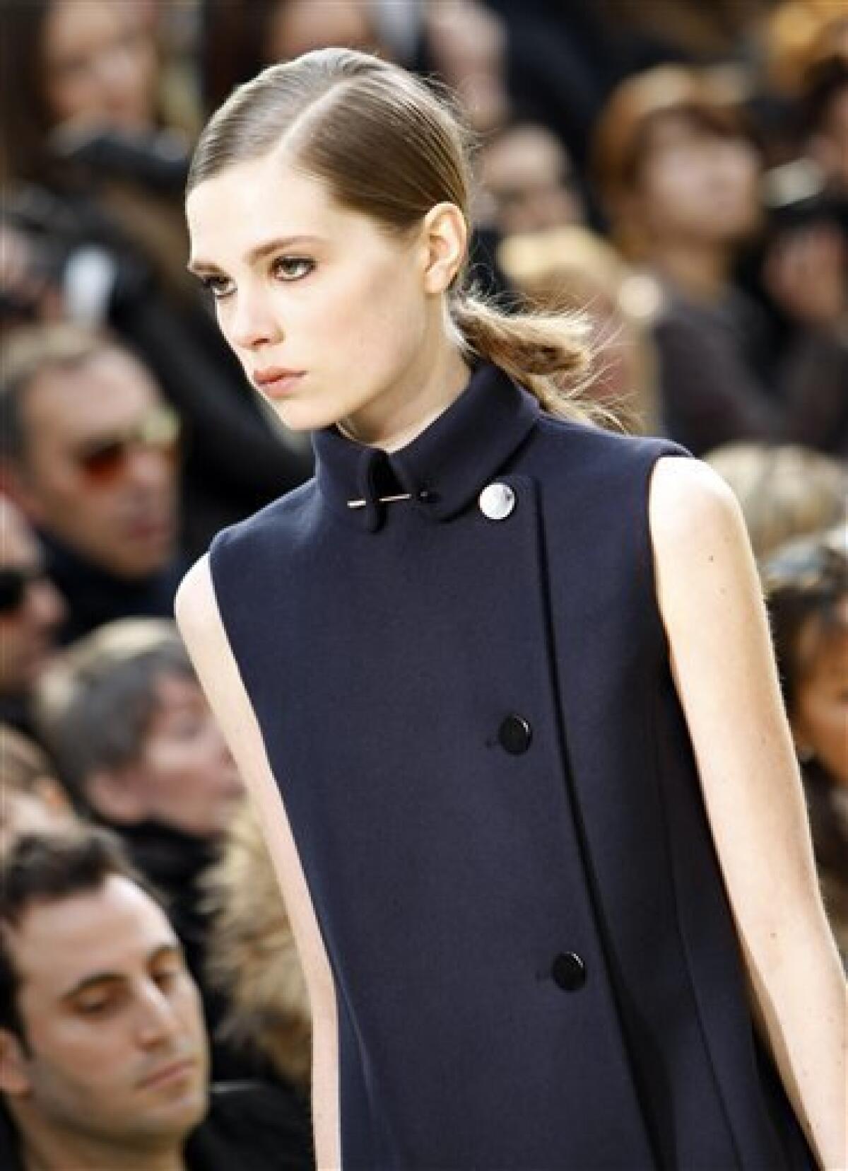 Chanel Black Wool Paneled Sleeveless Maxi Dress M Chanel