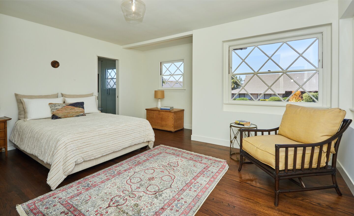 The bedroom.