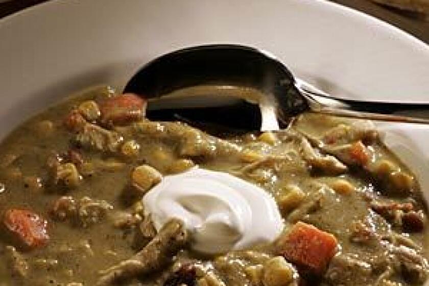 Creamy green chile and chicken stew. Recipe