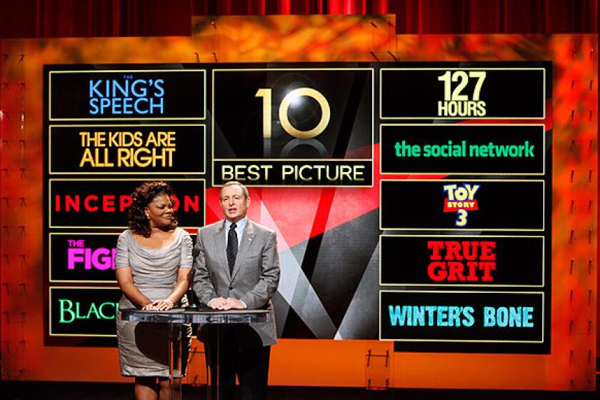 Academy of Motion Picture Arts and Sciences President Tom Sherak and 2009 Oscar winner Mo'Nique announce the nominations for the 83rd Academy Awards in Beverly Hills.