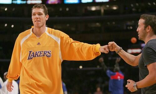 Jeremy Piven, Luke Walton, Lakers