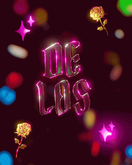Animation of De Los logo rotating 