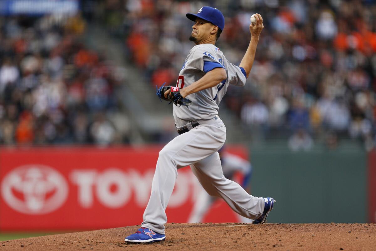 Dodgers pitcher Carlos Frias gave up only one run, but took his first loss of the season.