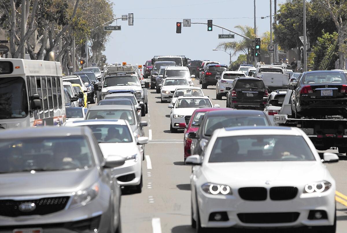 Cars on South Coast Highway in downtown Laguna Beach are usually subject to traffic delays. The Orange County Transportation Authority recently issued a report looking at problems and possible solutions throughout Orange County’s portion of Pacific Coast Highway.