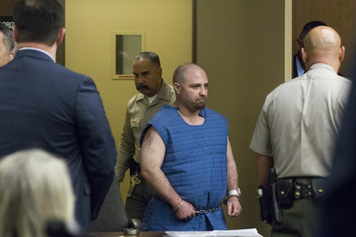 Aramazd Andressian Sr. walks into court on Wednesday, Aug. 23, where he was sentenced to 25 years to life in prison for murdering his 5-year-old son after a trip to Disneyland earlier this year.