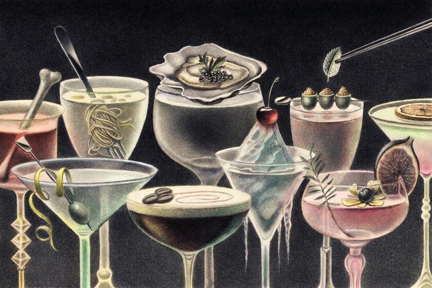 illustration of various martinis