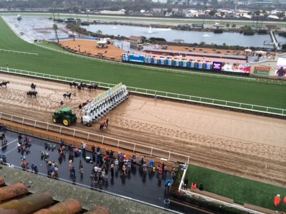 Record rainfall disrupted racing at Del Mar in August 2016.