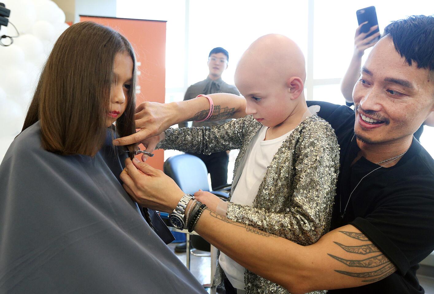 Photo Gallery: Locks of Love event at Dignity Health - Glendale Memorial Hospital