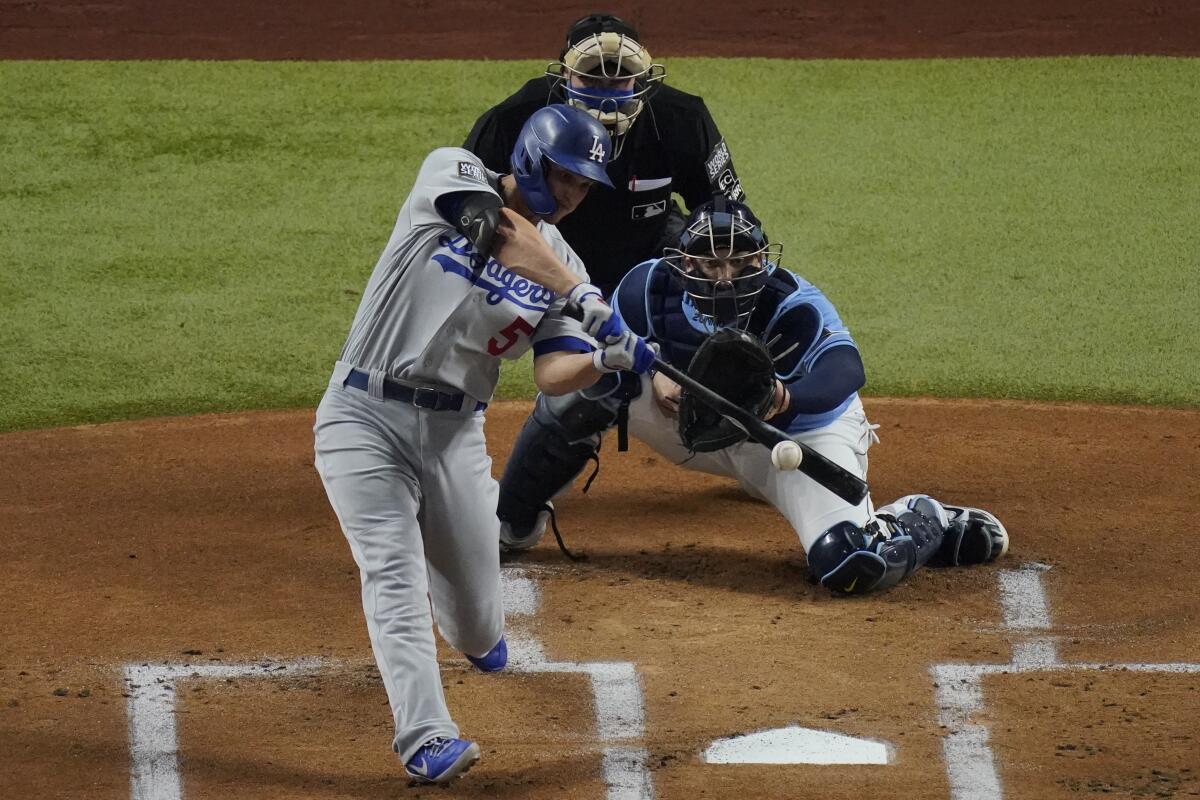 Corey Seager hits rare double as World Series and LCS MVP - The
