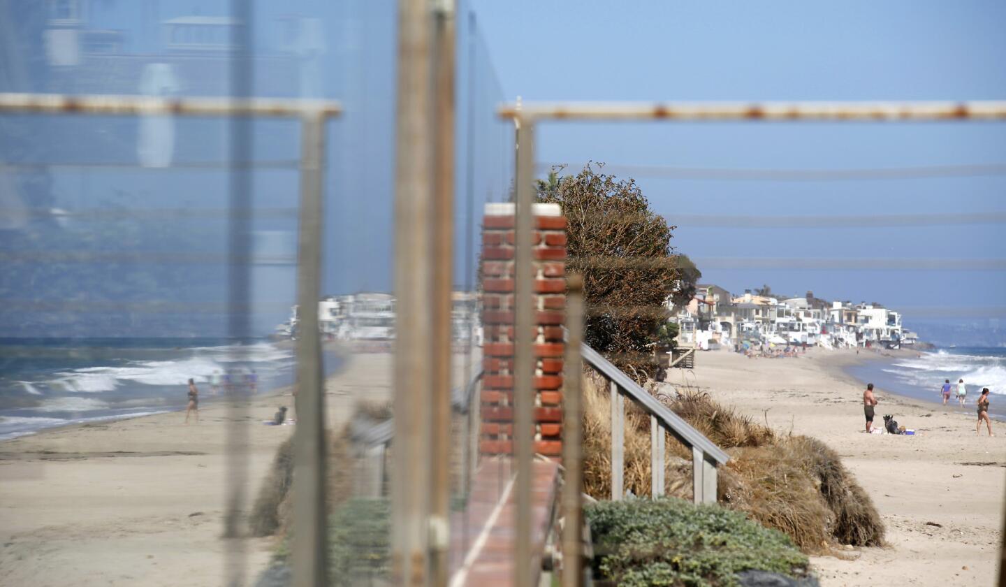 Beachgoers enjoy Carbon Beach