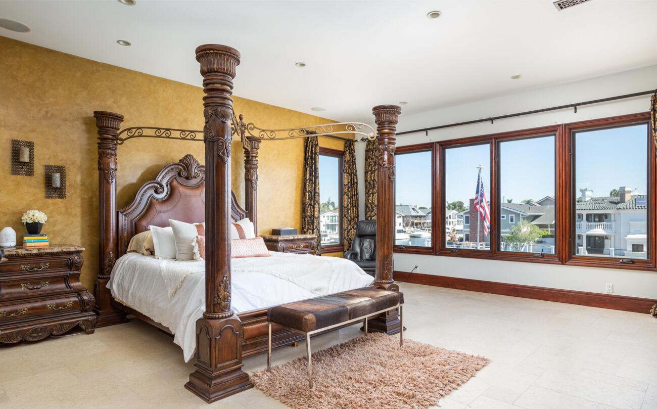 The bedroom.