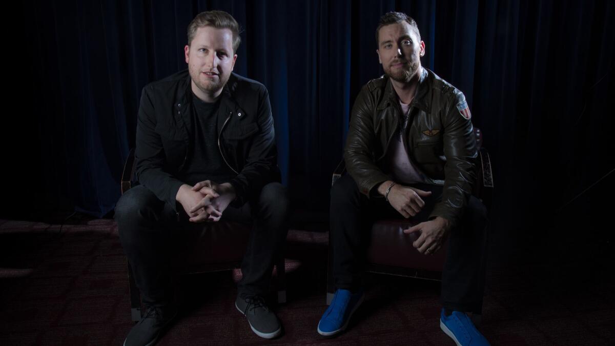 Director Aaron Kunkel, left, collaborated with 'N Sync member Lance Bass to produce a documentary on Lou Pearlman.