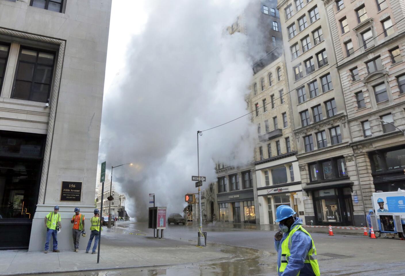 High-pressure steam leak in Manhattan