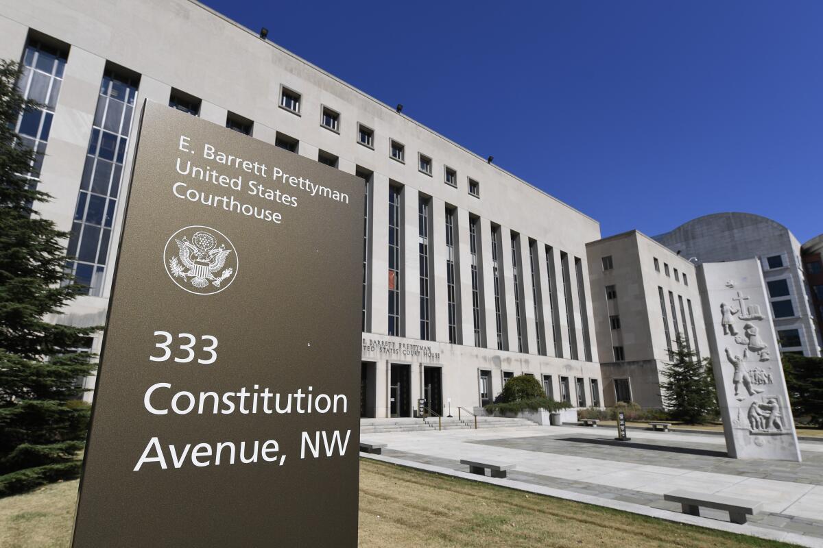 The E. Barrett Prettyman Courthouse in Washington.