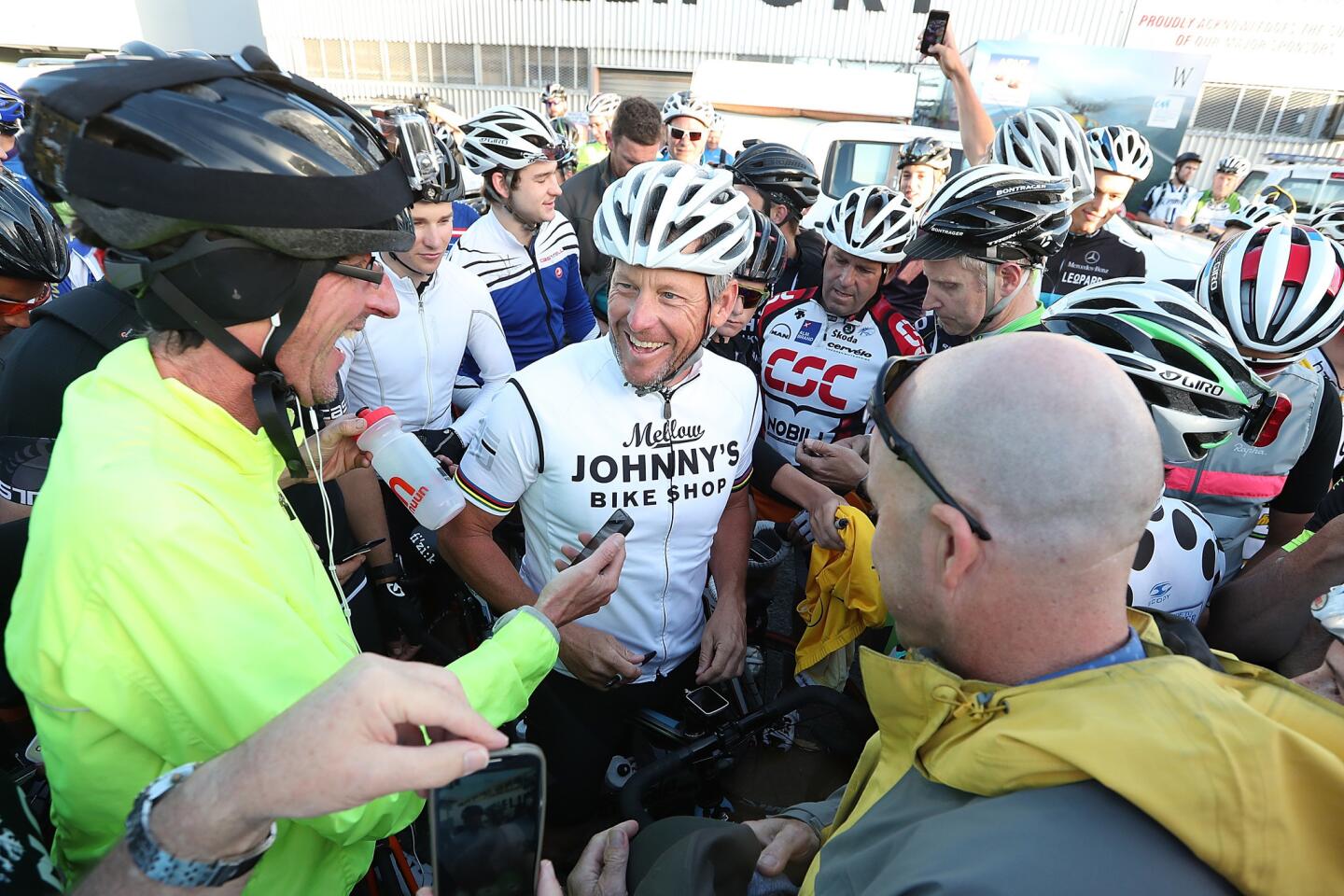 Lance Armstrong Rides With Auckland Locals