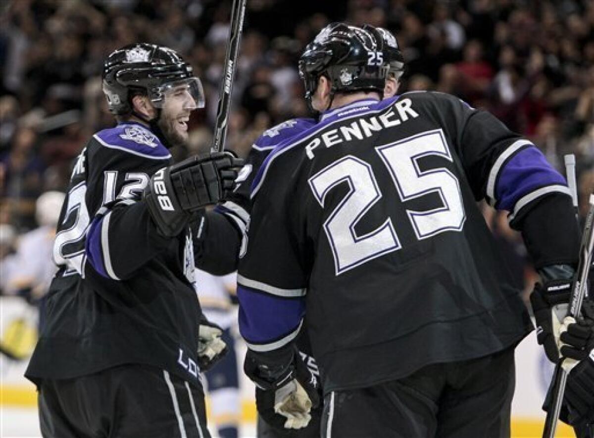 June 09 2012: Kings' right wing Justin Williams (14) and center