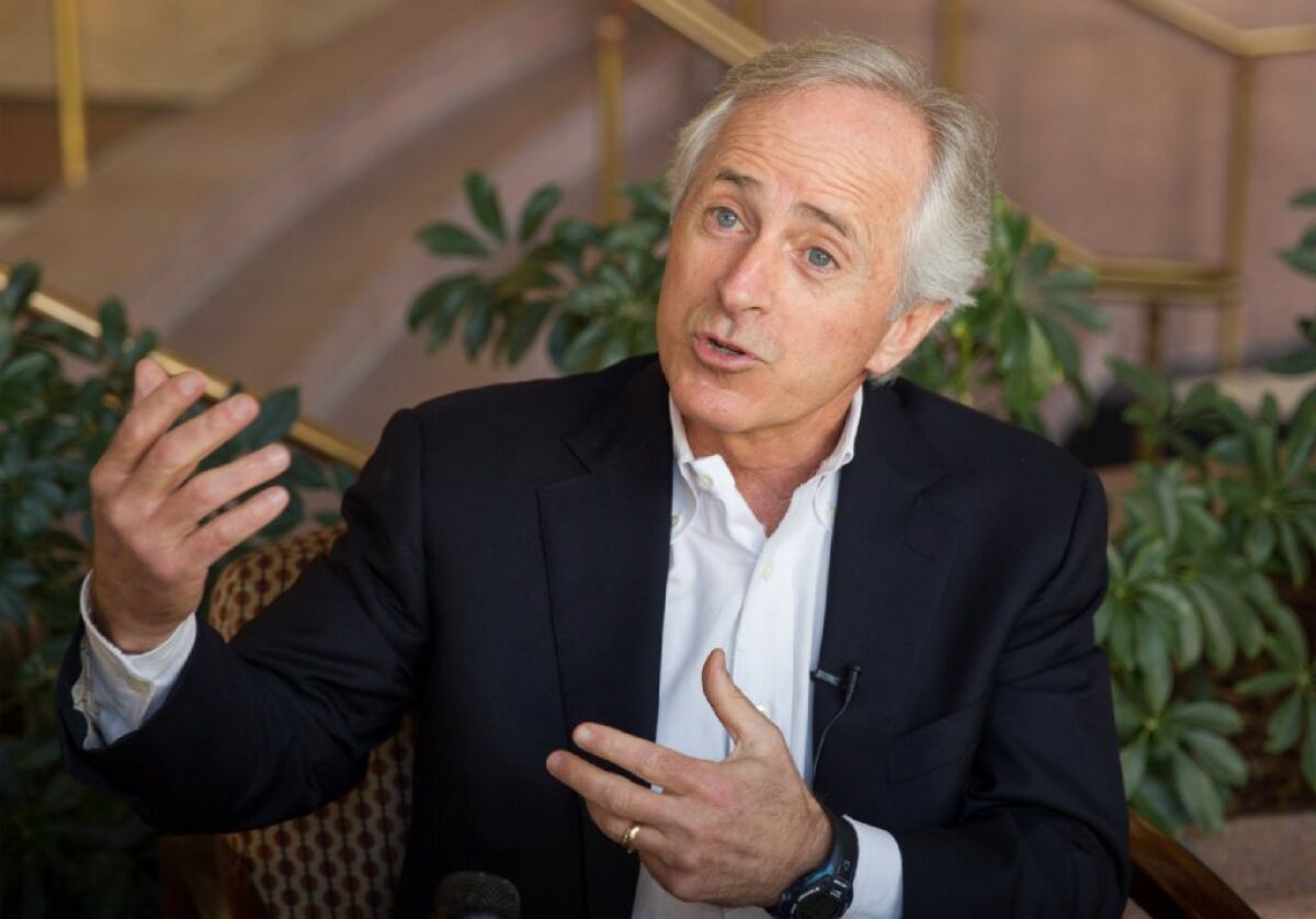 Gloating at a union defeat: Rep. Bob Corker, R-Tenn., after the Volkswagen vote.