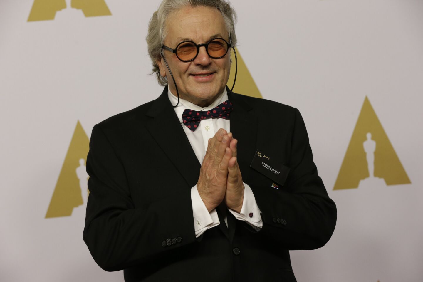 George Miller arrives for the 88th annual Academy Awards luncheon at the Beverly Hilton Hotel.