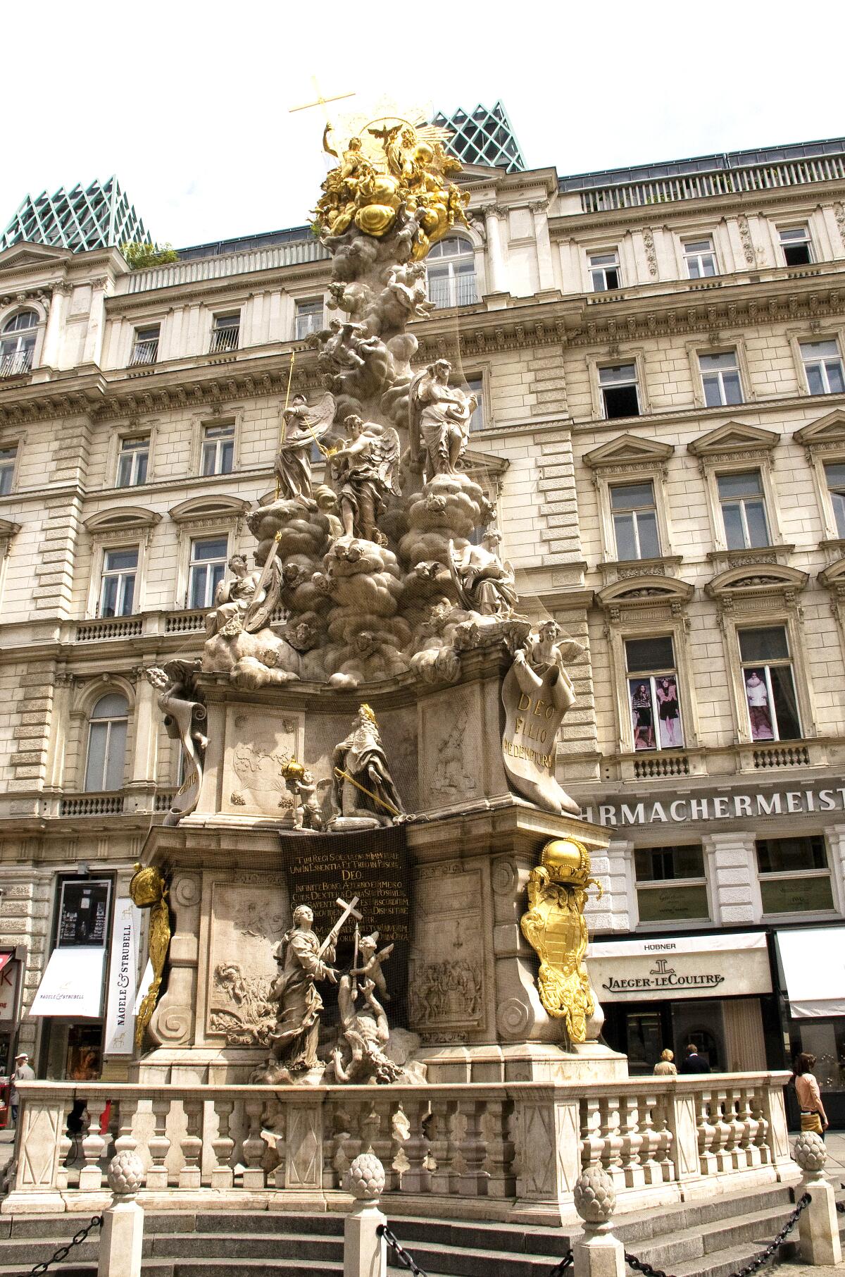 The Plague Column in the Graben, Vienna, Austria.