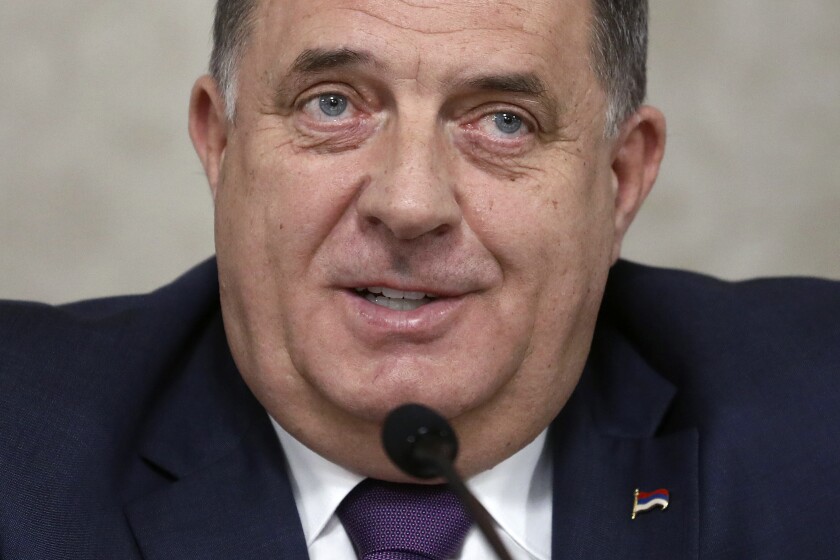 imposes sanctions Bosnian leader Dodik - The Diego Union-Tribune