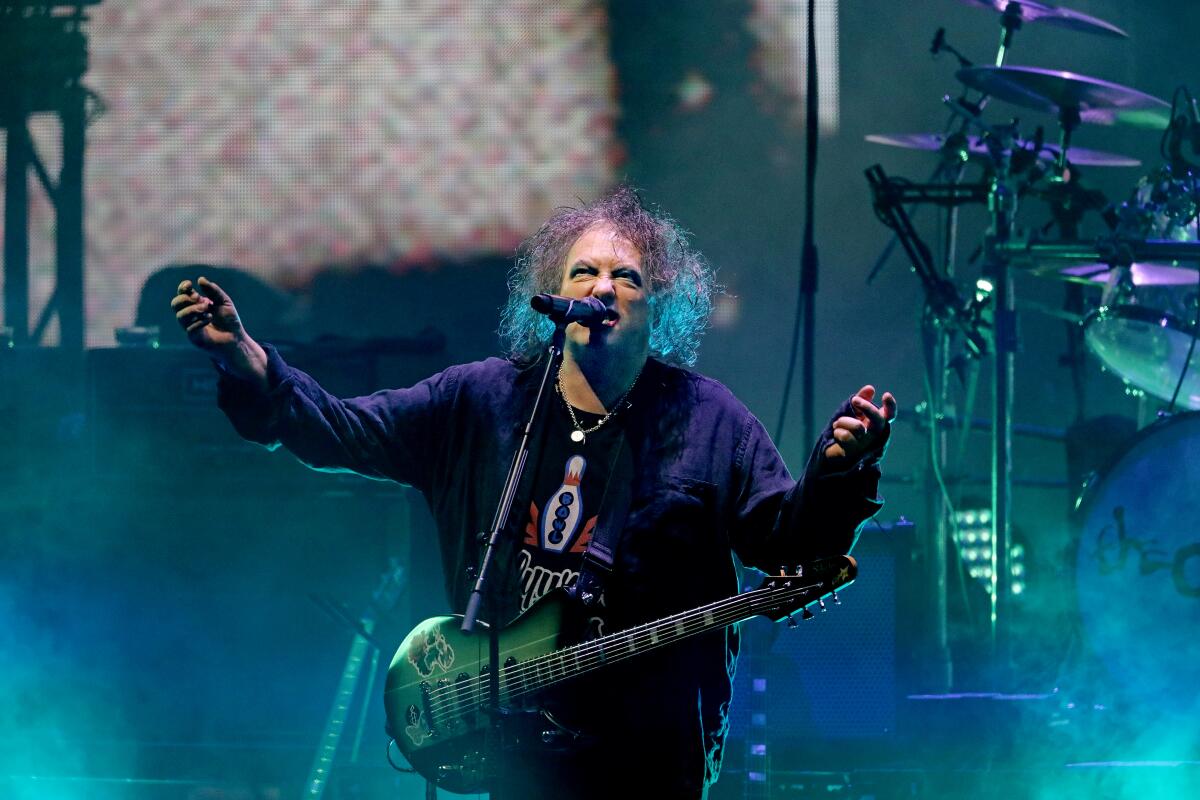 Robert Smith of the Cure onstage