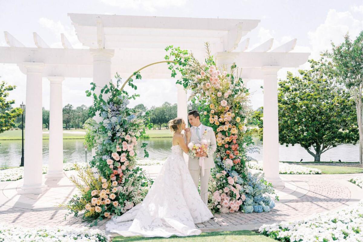 A couple getting married at Ritz Carlton Grand Lakes