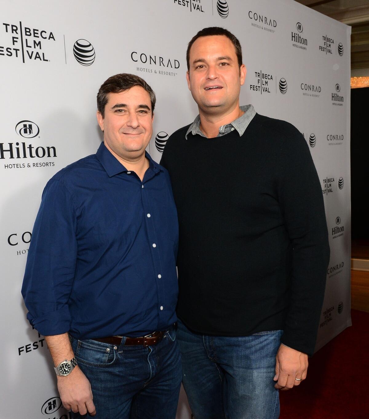 President of Tribeca Jon Patricof (L) and television producer Jamie Patricof attend the 2014 Tribeca Film Festival LA Kickoff Reception held at the Beverly Hilton Hotel.