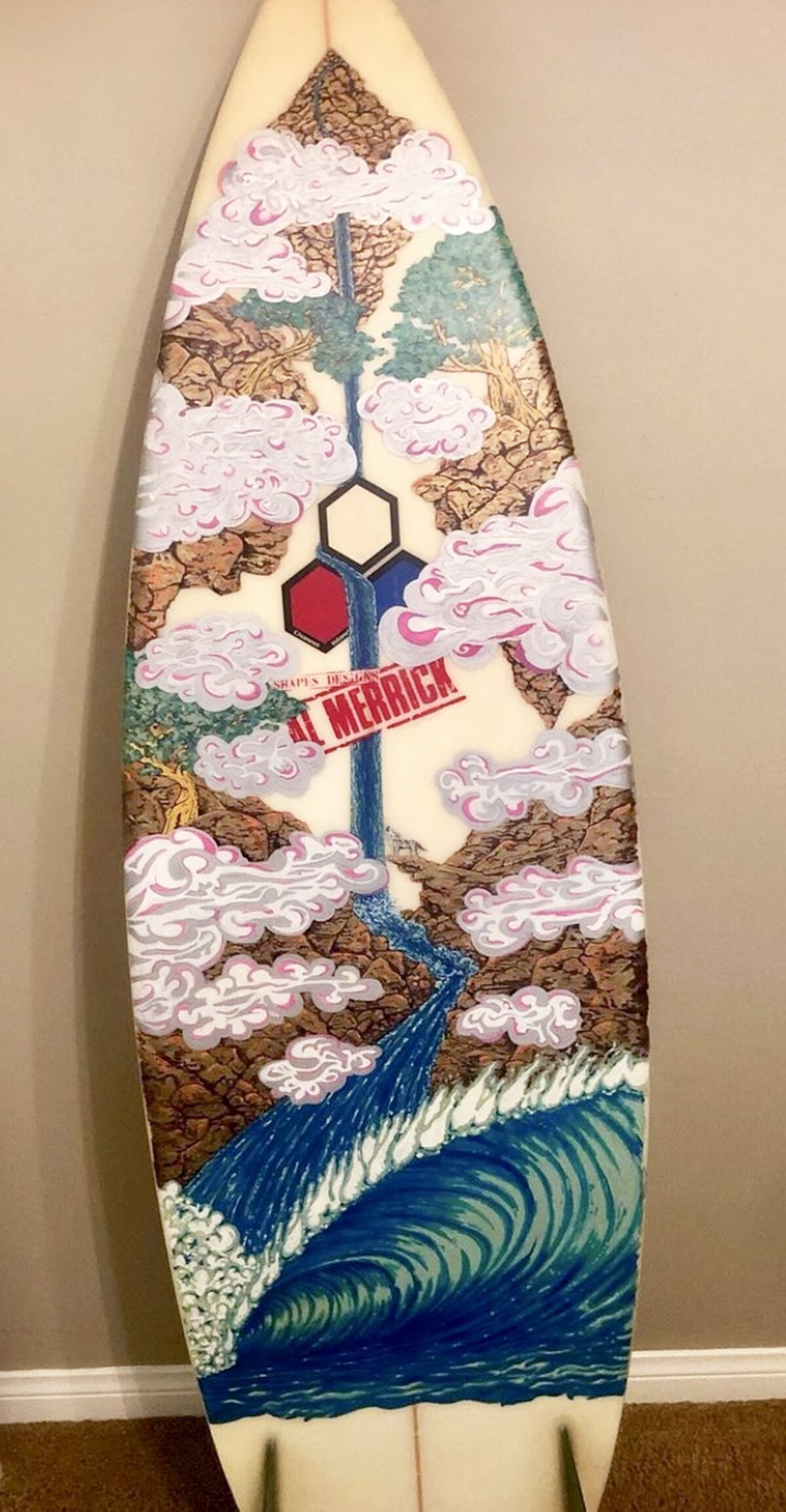 Surfboard art by Sean Collins.