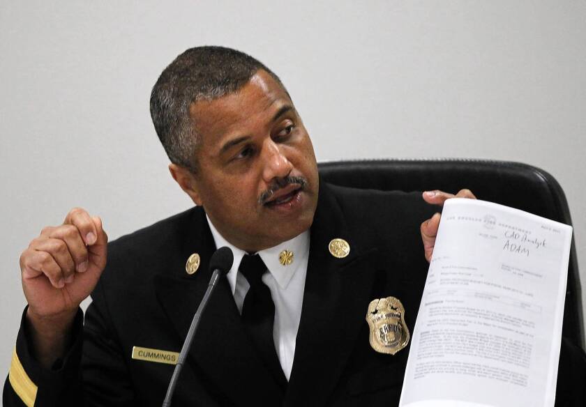 Fire Chief Brian Cummings abruptly withdrew a plan to add firefighters, saying that a new draft may not be ready until May.