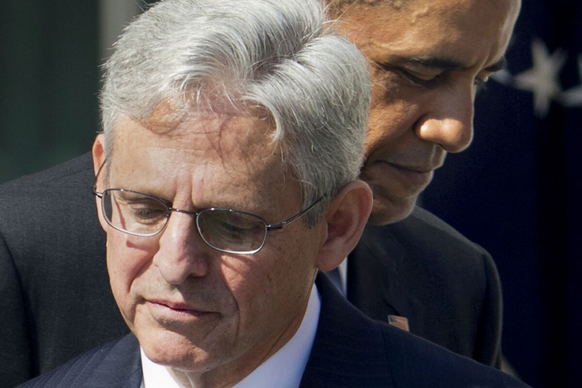 Federal appeals court Judge Merrick Garland is introduced by President Obama as a Supreme Court nominee.